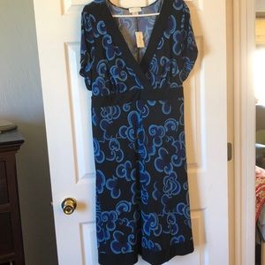 Maurice’s Plus Size 3 Blue & Black Floral Dress
